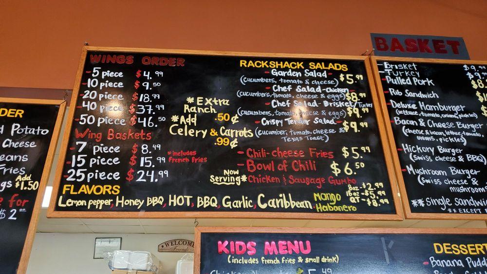 Menu at Rack Shack BBQ & Wings, Houston