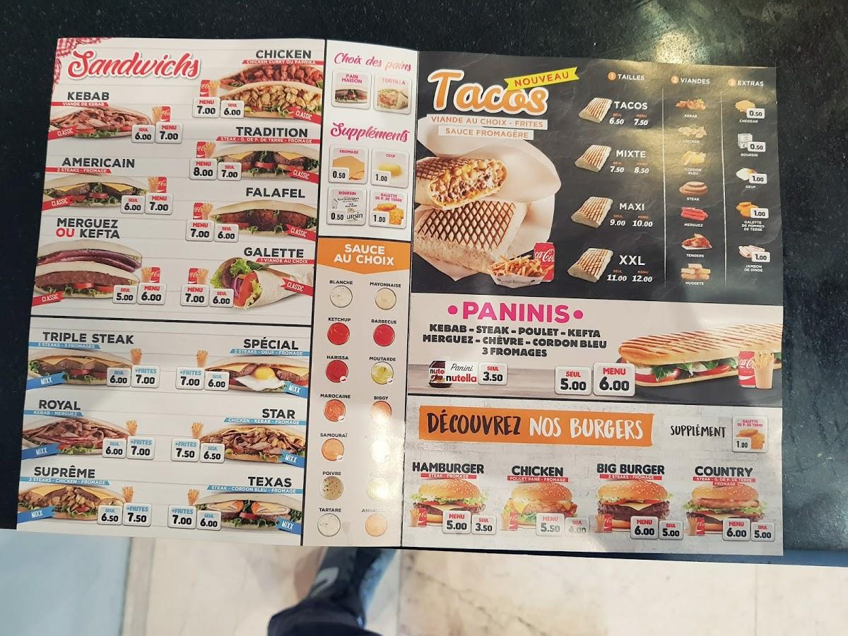 Menu Au Star Food 2 Restaurant Pont Du Chateau