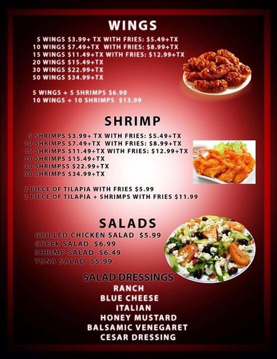 Menu at Jkt's Wings & Burgers restaurant, Miami, NW 4th Ave