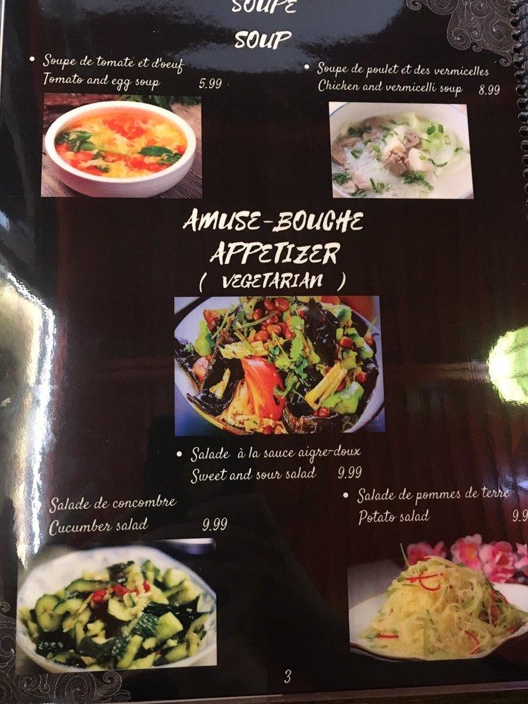 Menu at Excellente Fondue Chinoise, Montréal