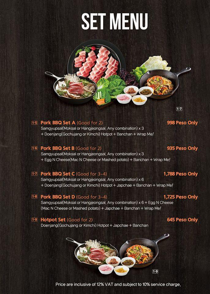 Menu at nice two Meat u Philippines restaurant, Tinoc