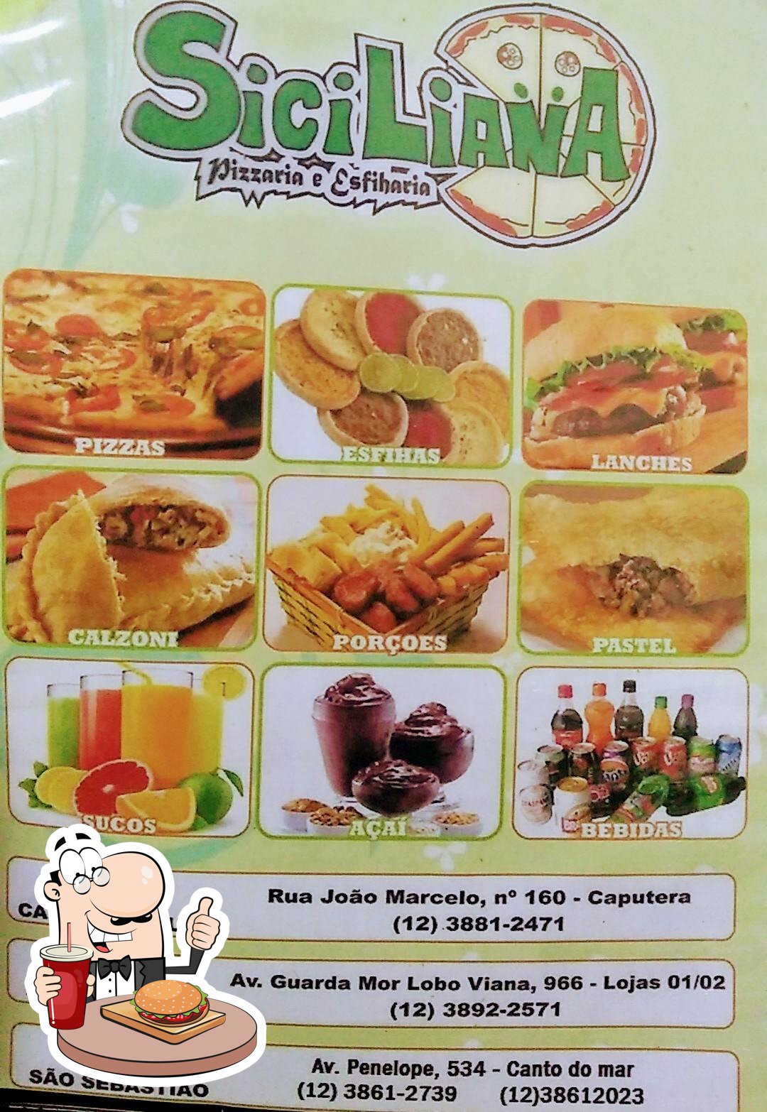 Pizzaria Siciliana Canto do Mar, São Sebastião - Restaurant menu