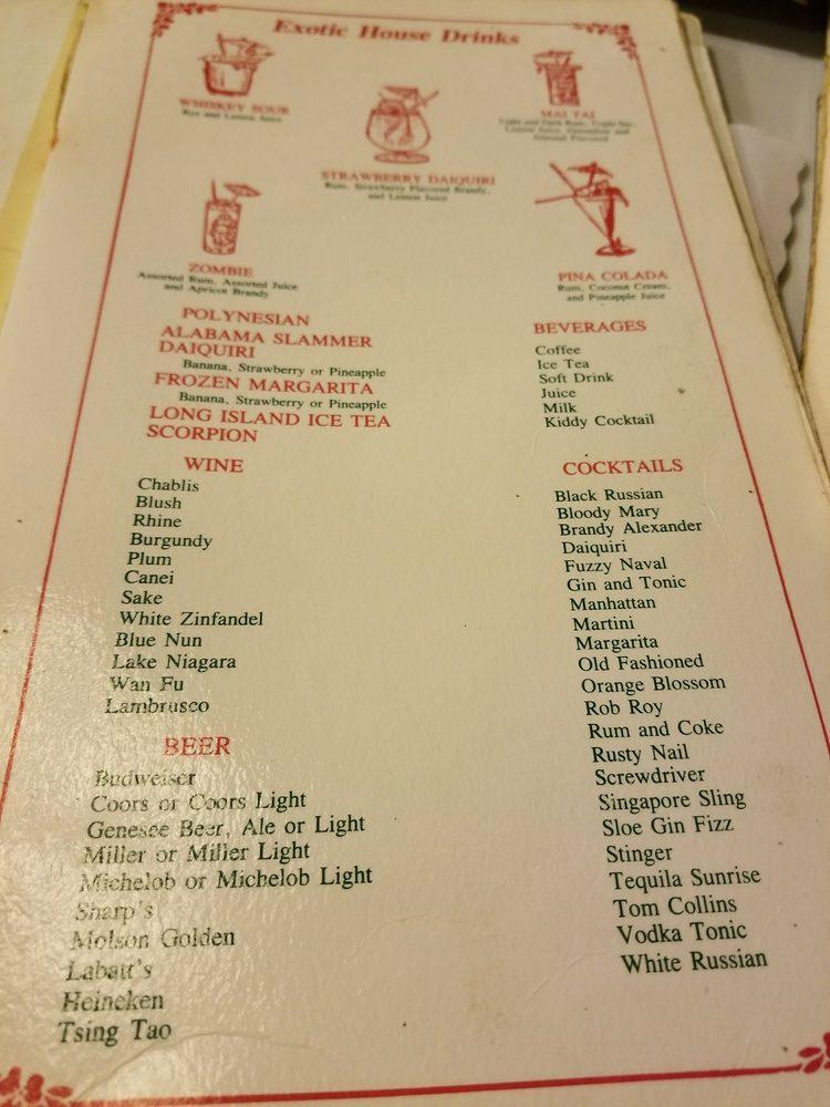 Menu at Jinlan Chinese Restaurant, Buffalo