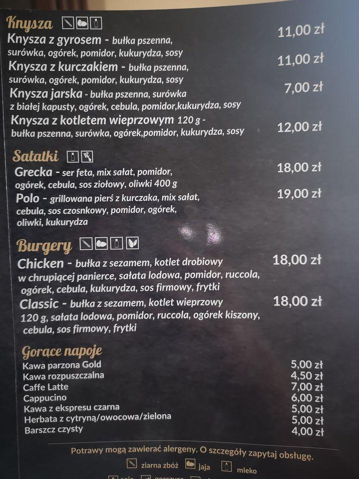 Menu at Pizzeria- Bar,,Podzamcze'', Jawor