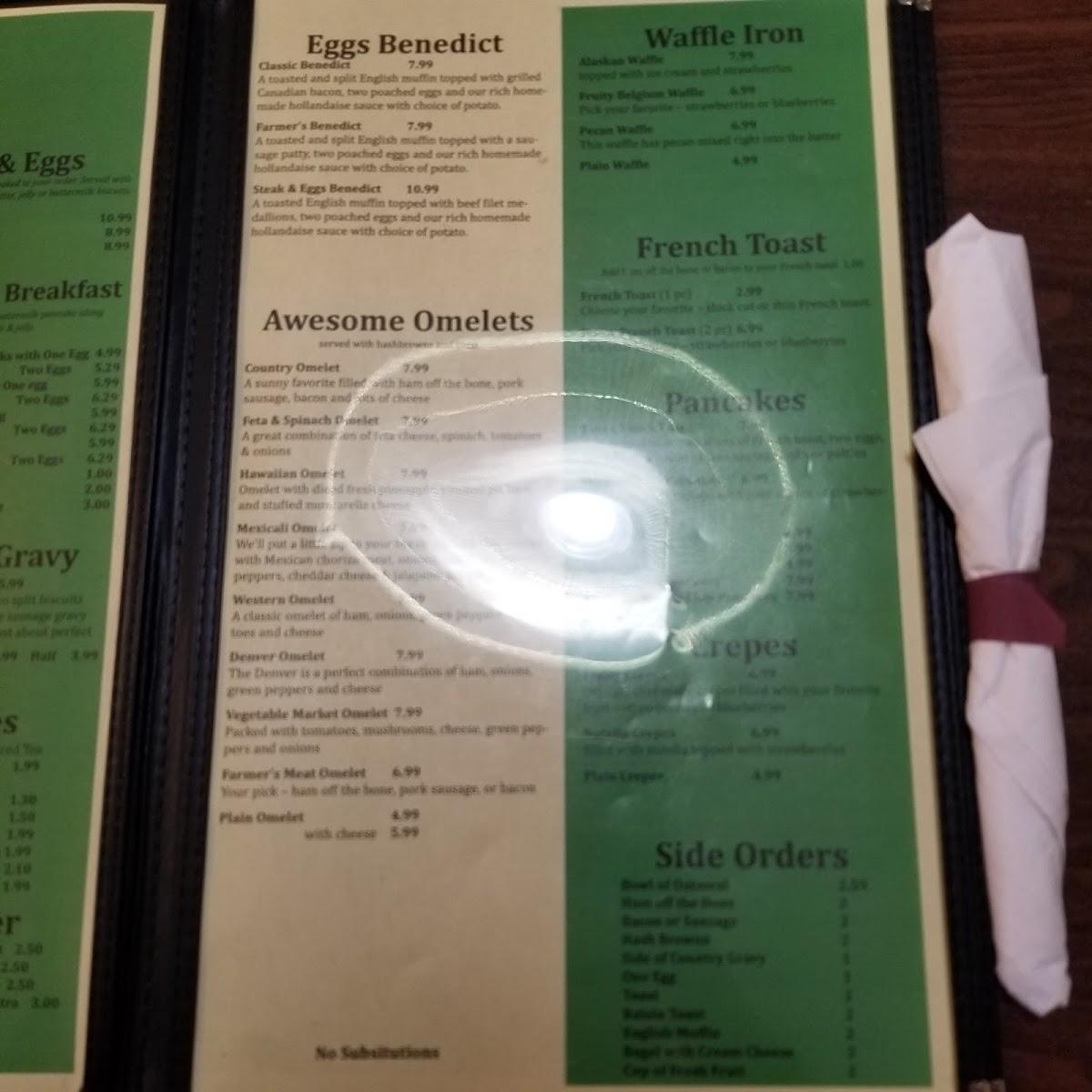 Menu at Olive Branch Cafe, South Jacksonville