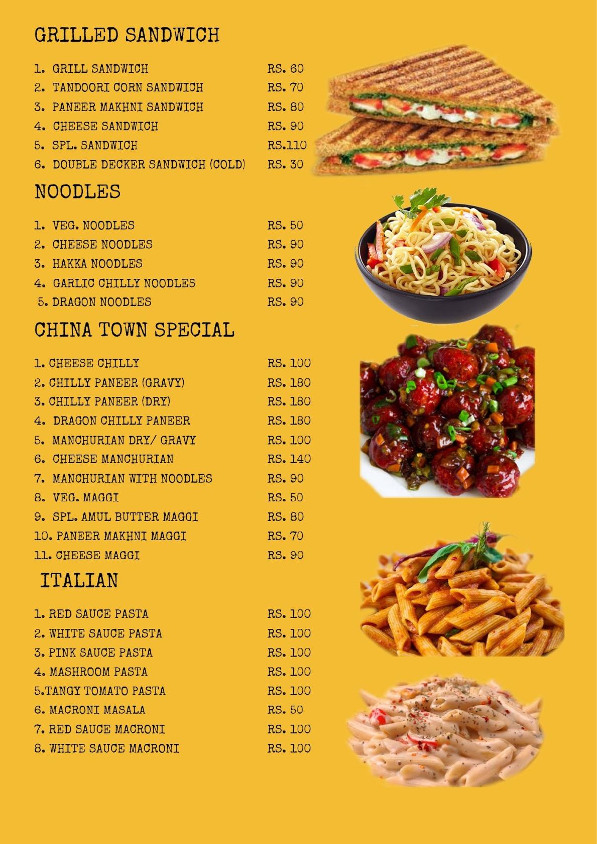 Menu at RAJ JUICE AND COFFEE HOUSE, Sri Muktsar Sahib