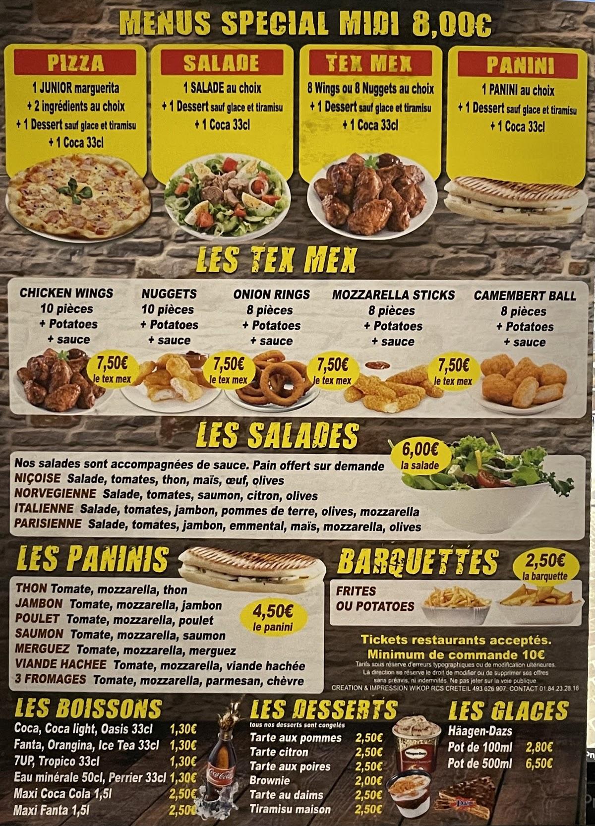 Menu de Casa del pizza