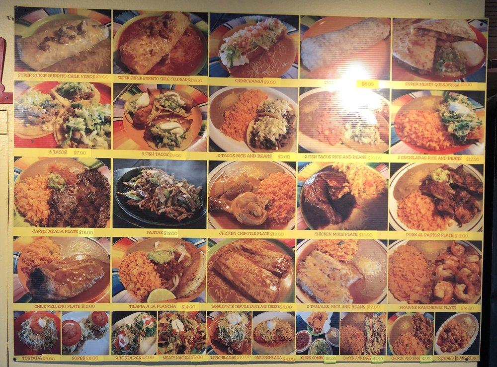 Menu at Señor Lopez Restaurant, Taqueria, Hubbard