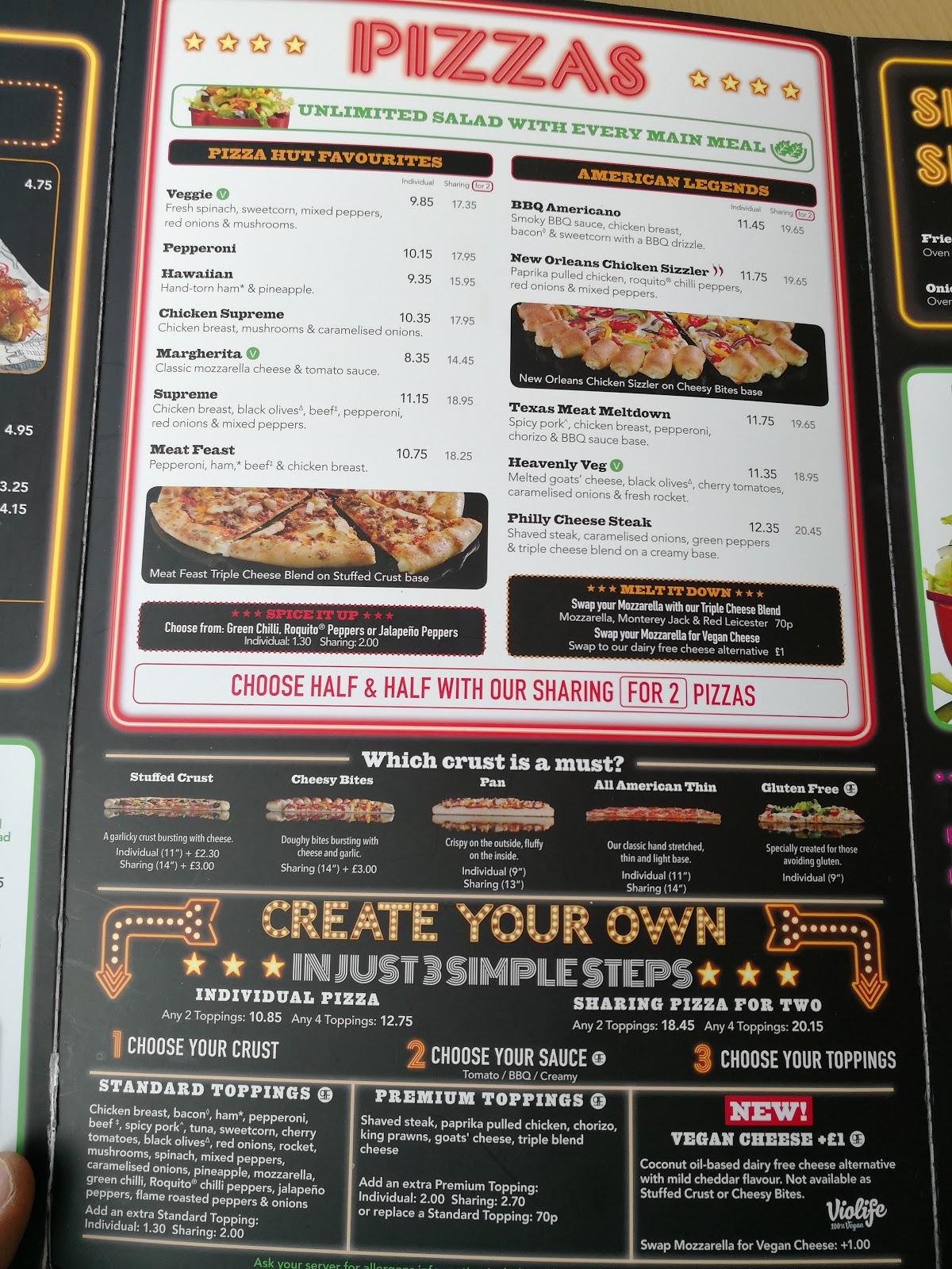 Menu At Pizza Hut Restaurants, Llanelli, Parc Trostre