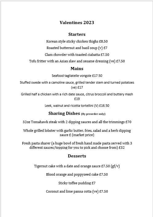 Menu at The Old Swan Inn pub & bar, Llantwit Major