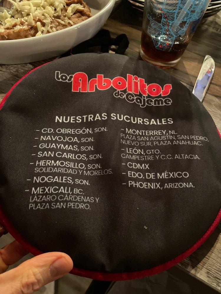 Carta del restaurante Los Arbolitos De Cajeme Phoenix Az, Phoenix, W