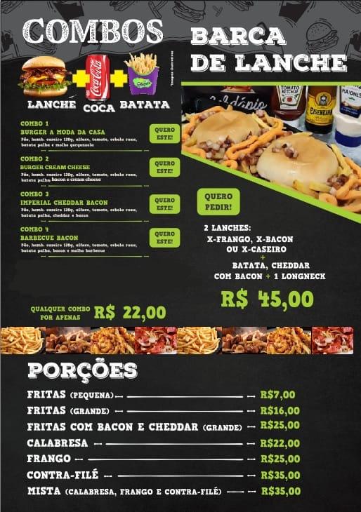 Menu at Império do Açaí Burguer Bar Guaratinguetá