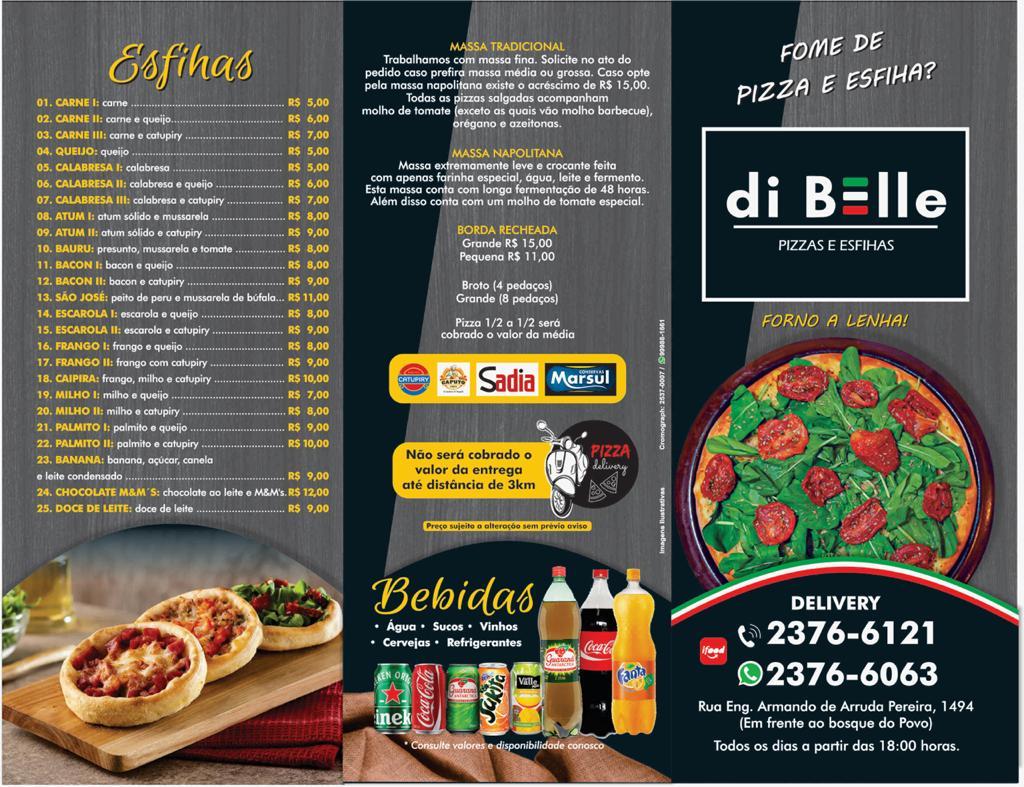 Di Belle Pizzas e Esfihas - Pizzaria em Cerâmica