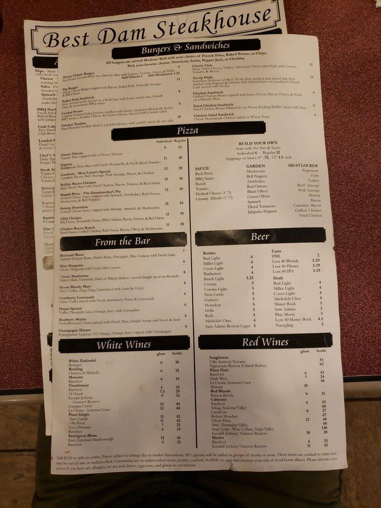 R284 The River Waterfront Steak And Grill Menu 