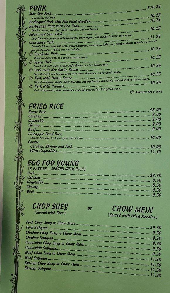 Carta del restaurante Hong Anh Palace, Mequon, N Port Washington Rd