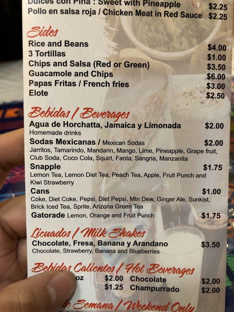 Carta de Molcajetes Mexican Restaurant JERSEY CITY, Jersey City