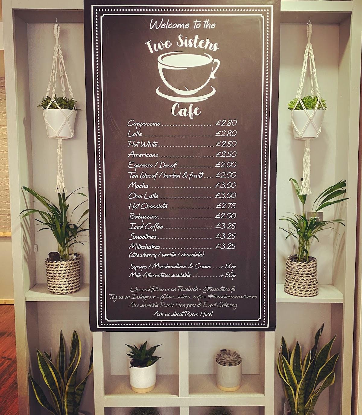 Menu At Two Sisters Cafe Crowthorne   R285 Two Sisters Cafe Menu 2022 10 