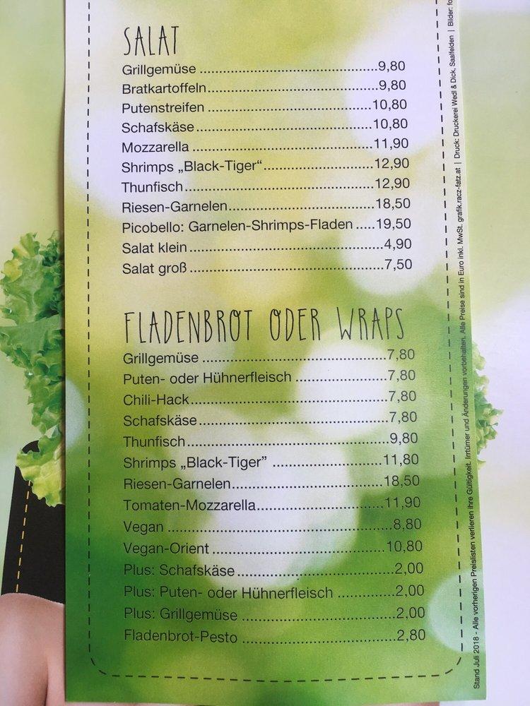 Speisekarte von Picobello Street Food fast Food, Saalfelden am