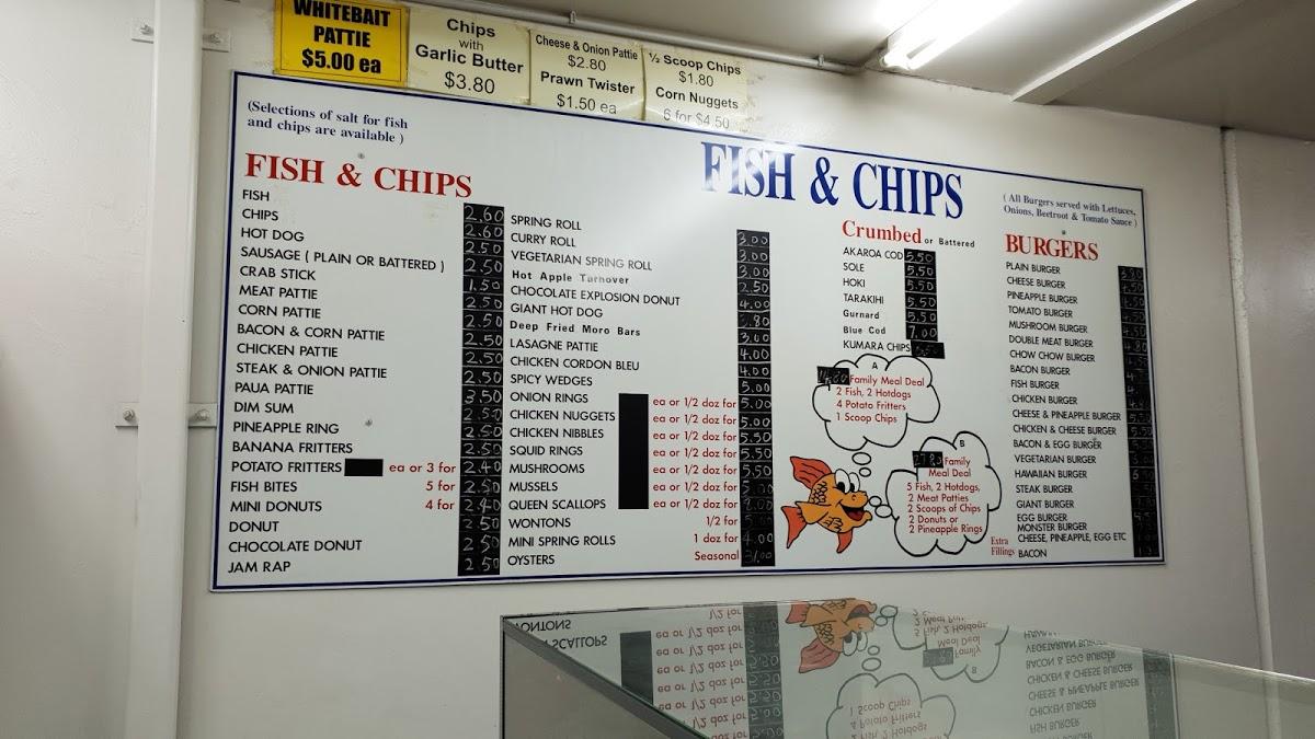 Menu at A1 Seafoods restaurant, Christchurch