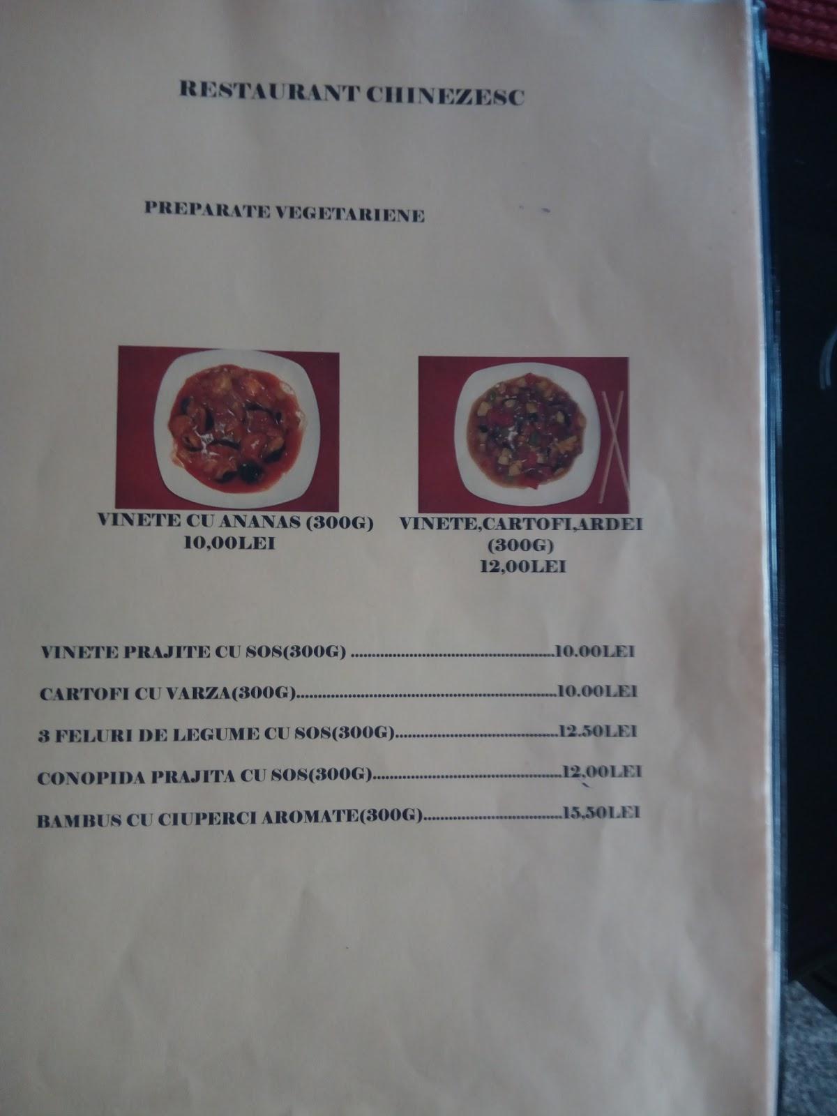Menu at Restaurant Chinezesc, Alba Iulia, Strada Morii 5