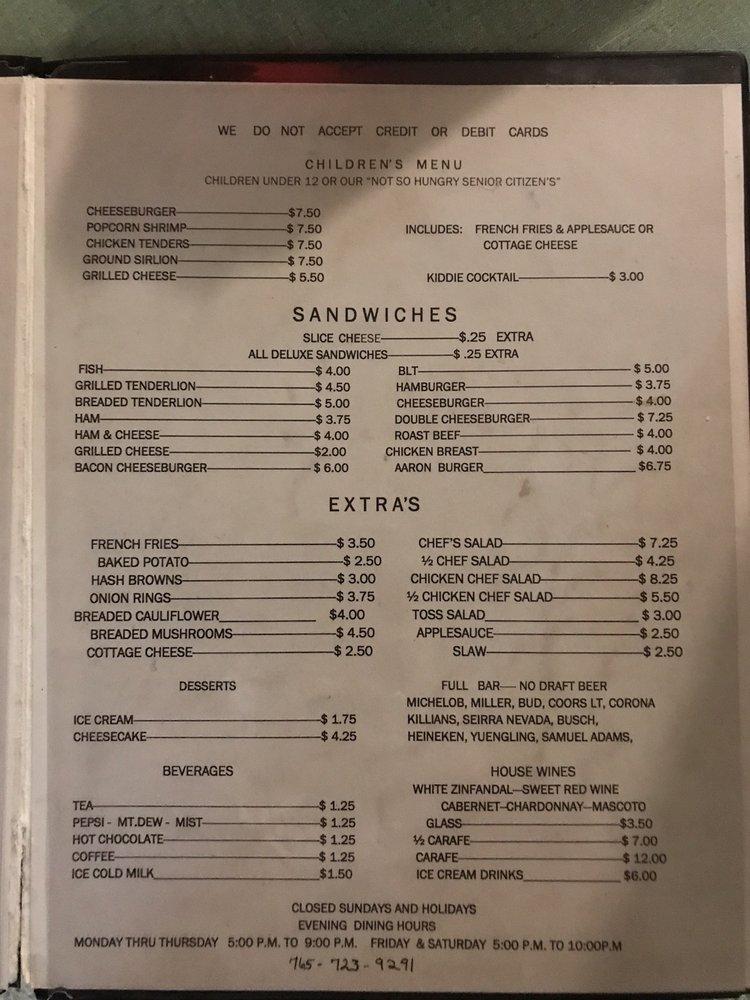 brandon hotel new ross menu