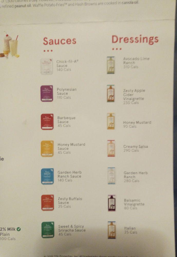 Menu de Chick-fil-A