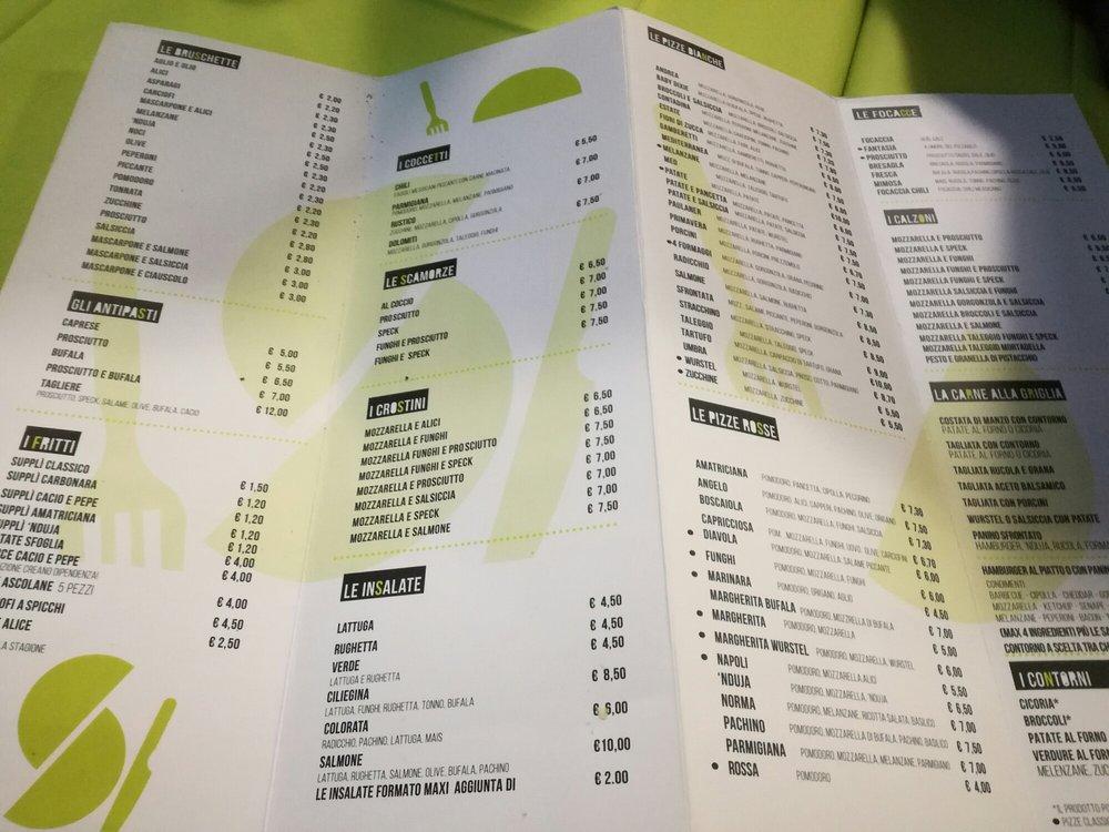 Menu da Bella Zì Pizzeria Hosteria, Roma