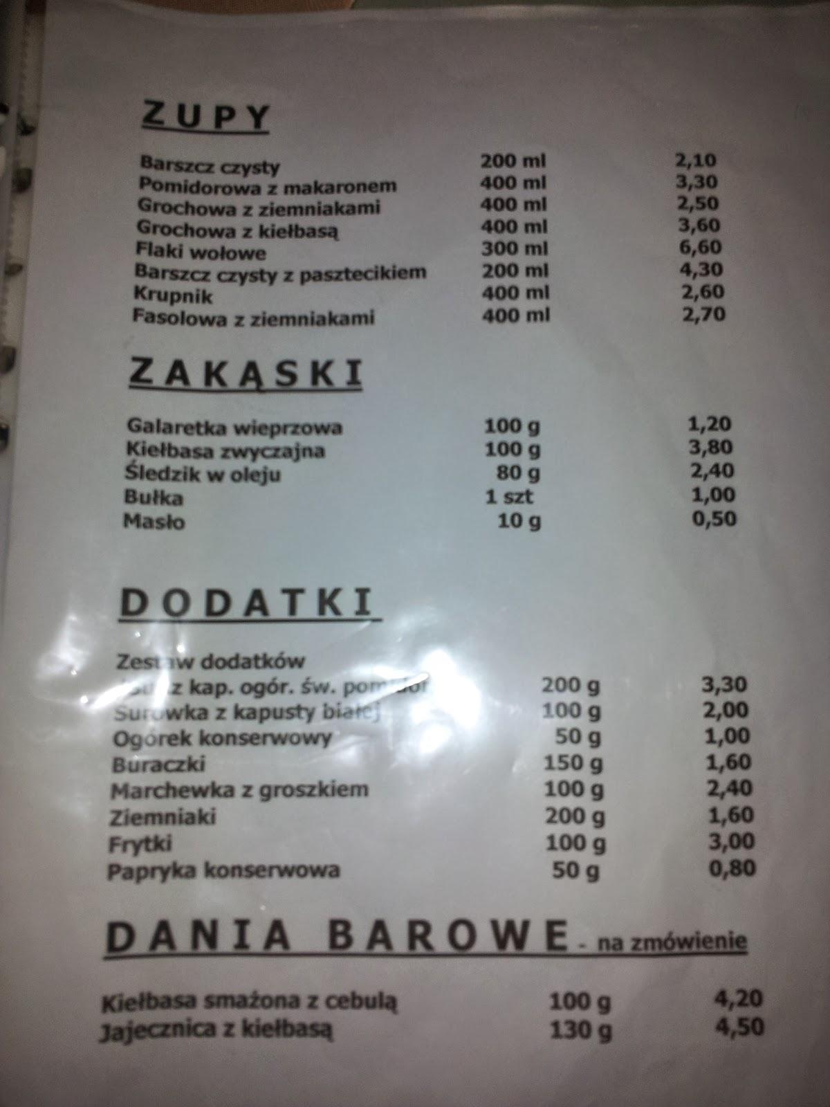 Menu At Kaszubska Restaurant Brusy