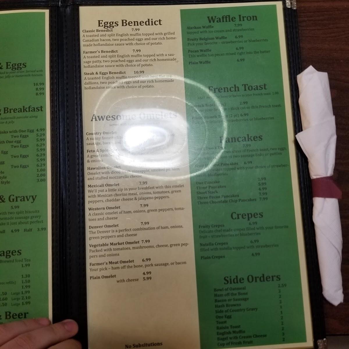 Menu at Olive Branch Cafe, South Jacksonville