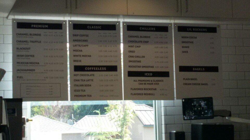 Menu at Black Rock Coffee Bar, Boise, Broadway Ave