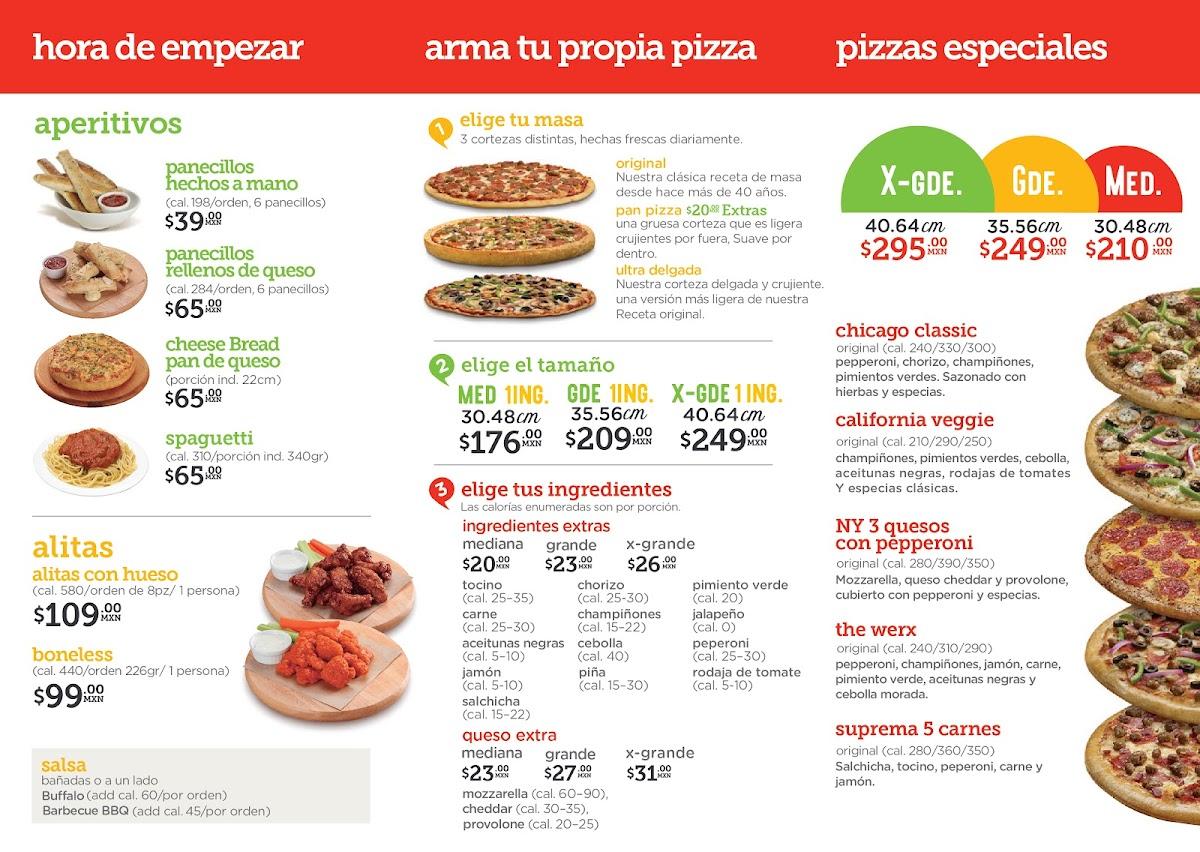 Carta del restaurante Peter Piper Pizza, Torreón