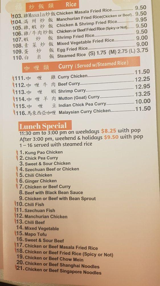Carta de Bao-Shin To Go, Mississauga