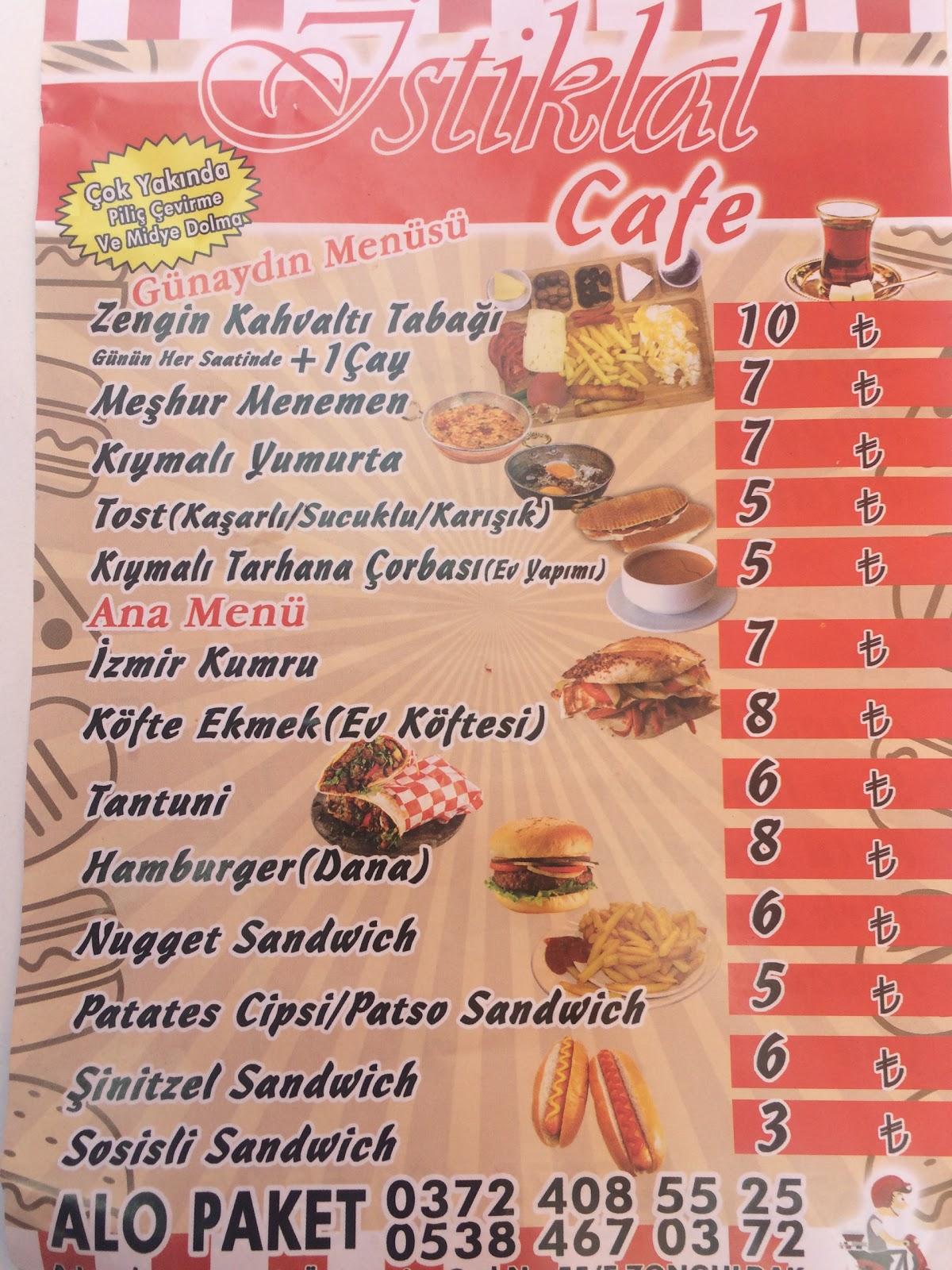 Carta de İstiklal Cafe, Zonguldak