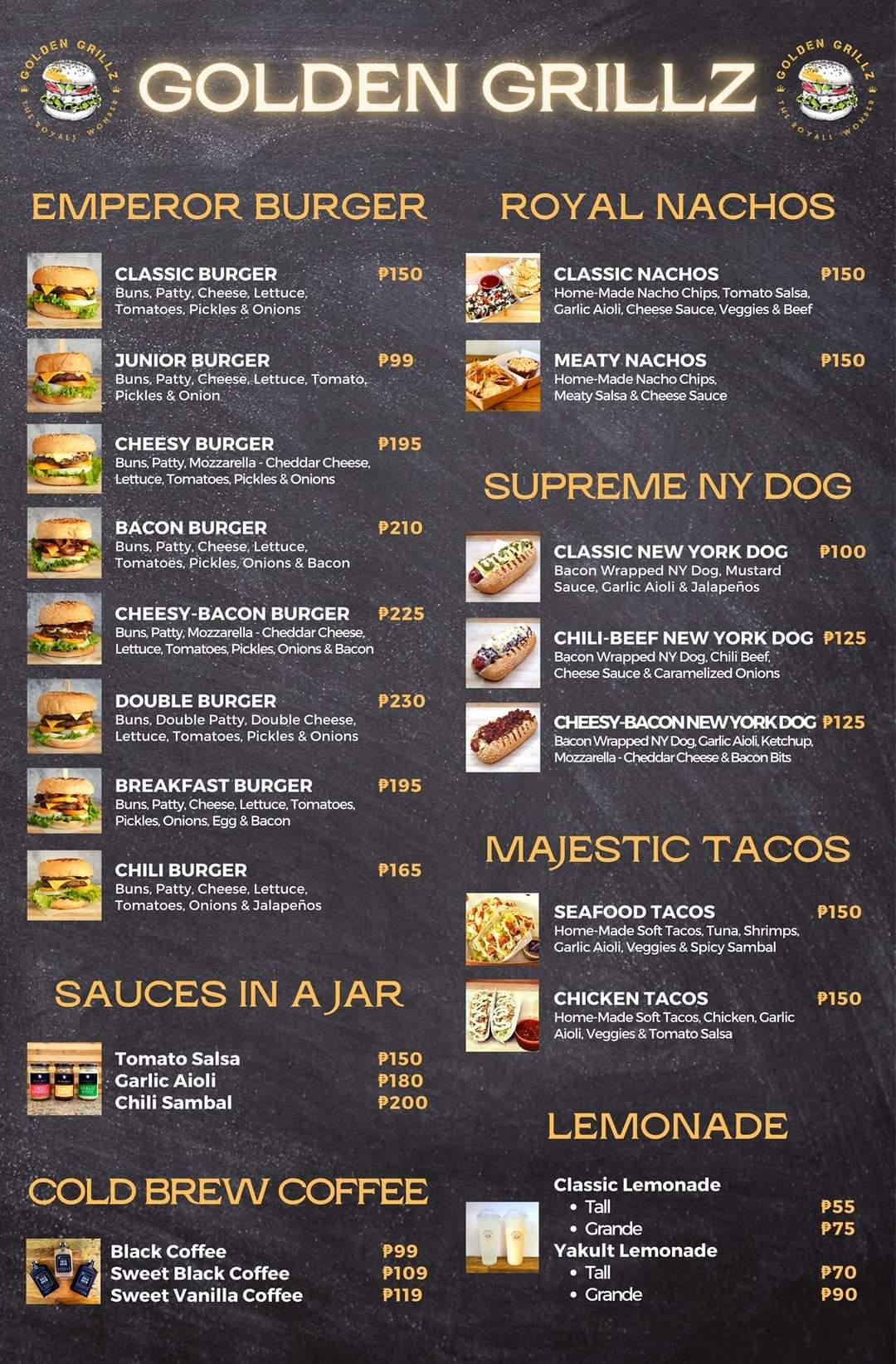 Menu at Golden Grillz (ILO) restaurant, Iloilo City