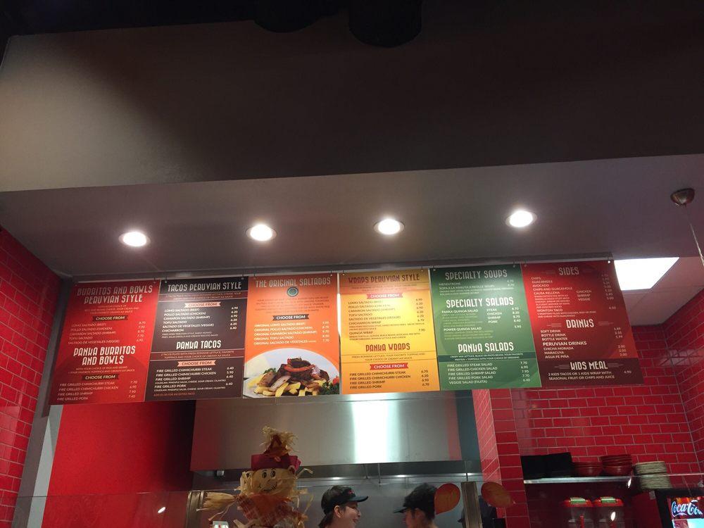Menu at Red Panka restaurant, Redlands, W Redlands Blvd B