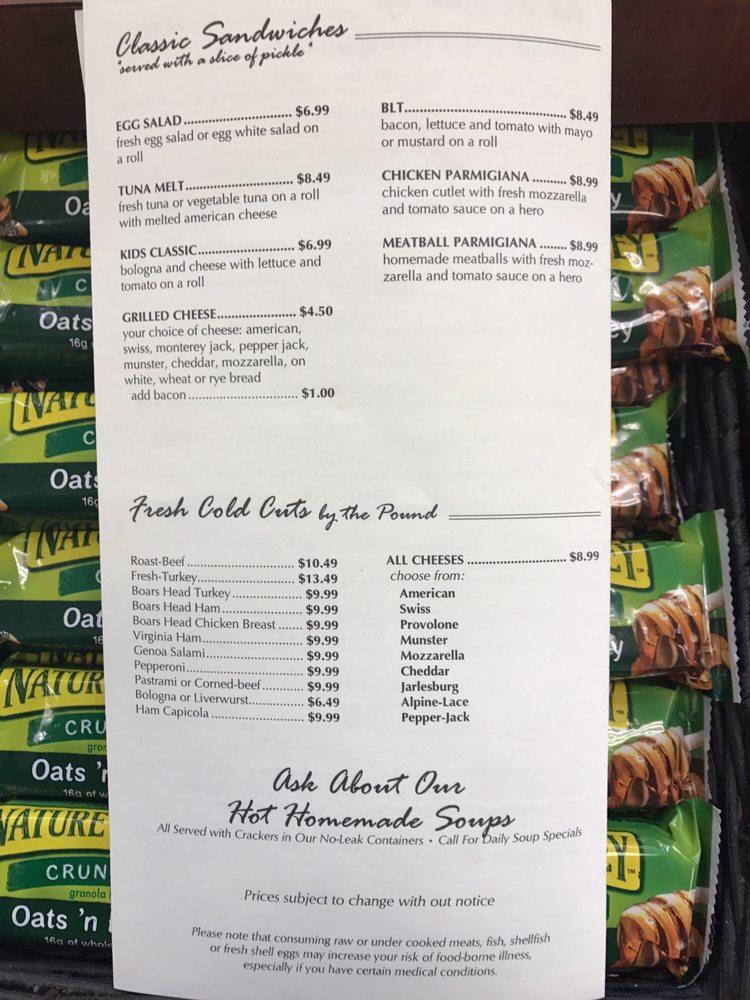 Menu at Seventh Street Gourmet restaurant, Garden City, 100 7th St
