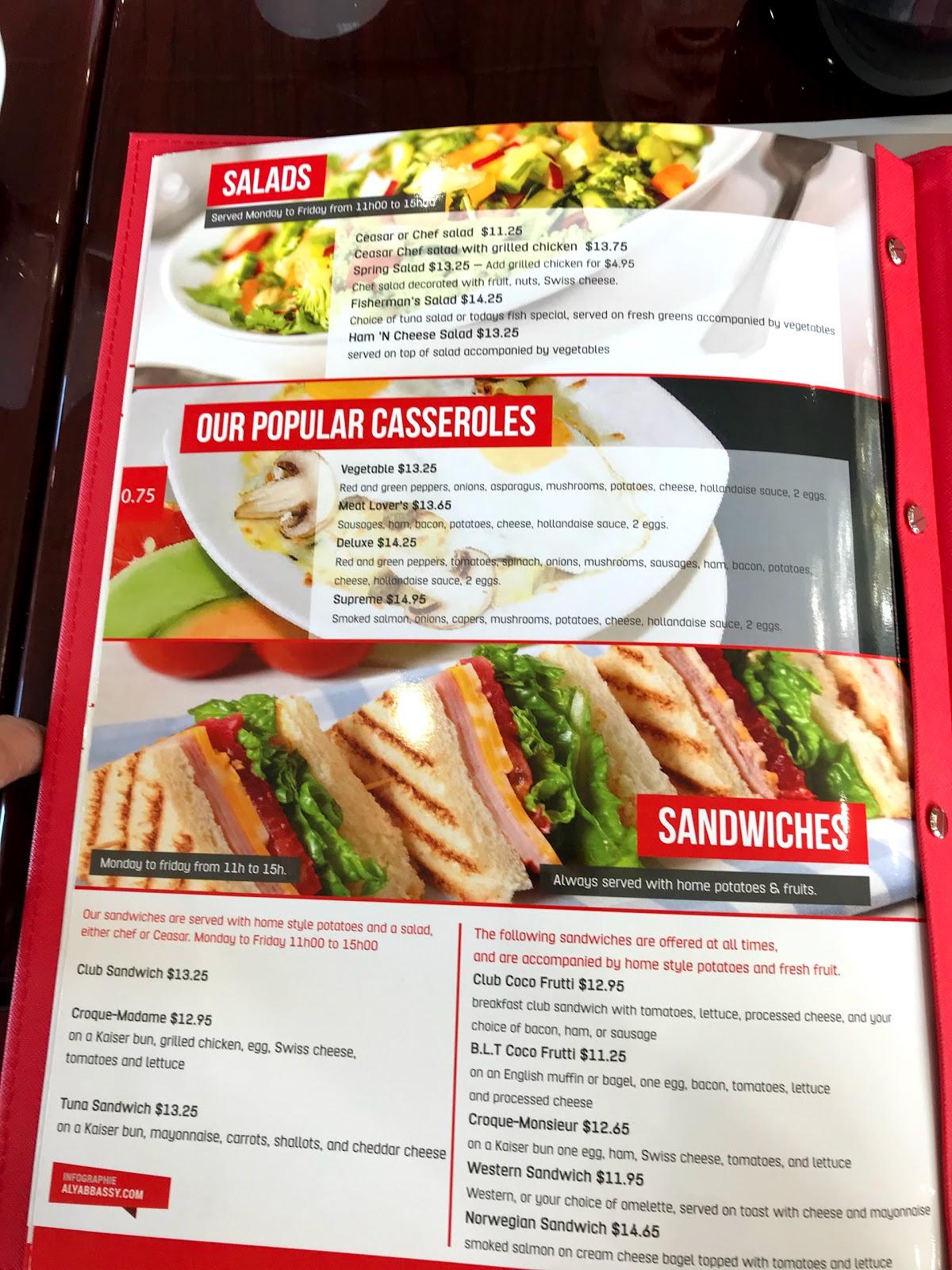 Menu at Coco Frutti 768 Gardiners Rd (Riocan Center) pub & bar