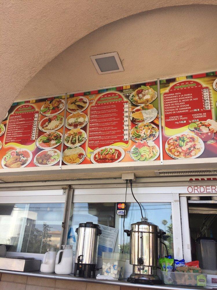 Menu at El Abajeno restaurant, Culver City, Inglewood Blvd
