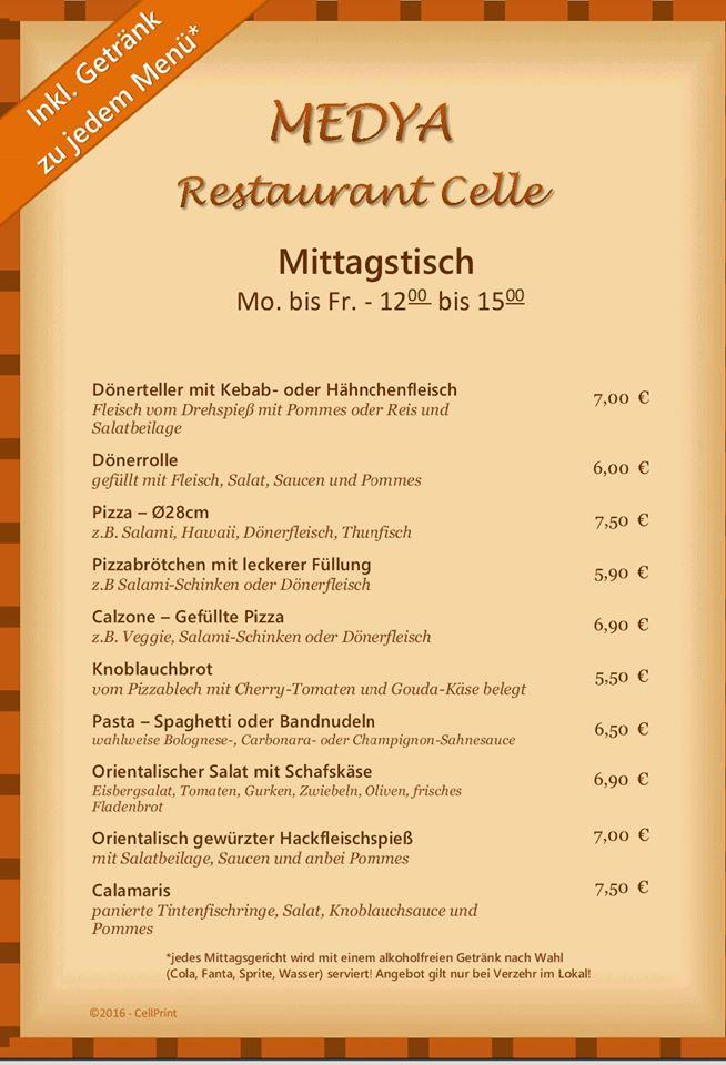 Speisekarte von Hatti's Medya Restaurant, Celle