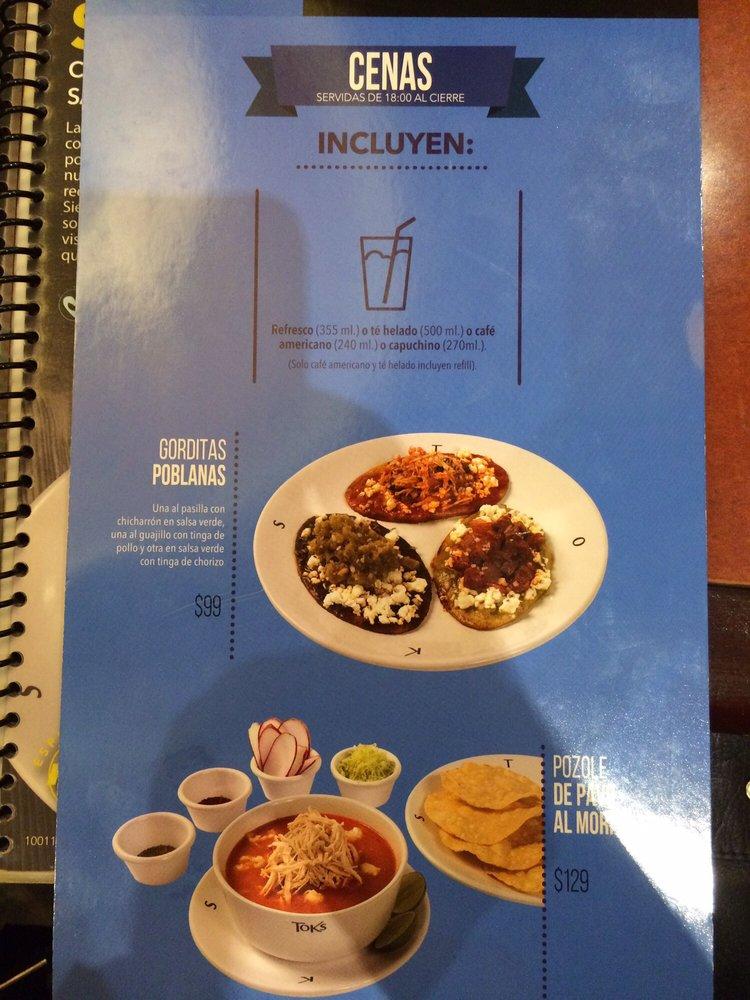 Menu at Toks Insurgentes cafeteria, Monterrey, Av Insurgentes 3901 Colonia