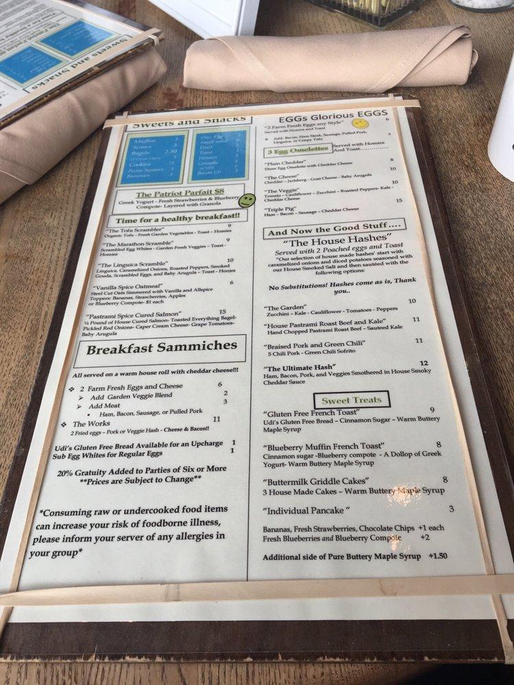Menu at Pickle Jar Kitchen cafe, Falmouth