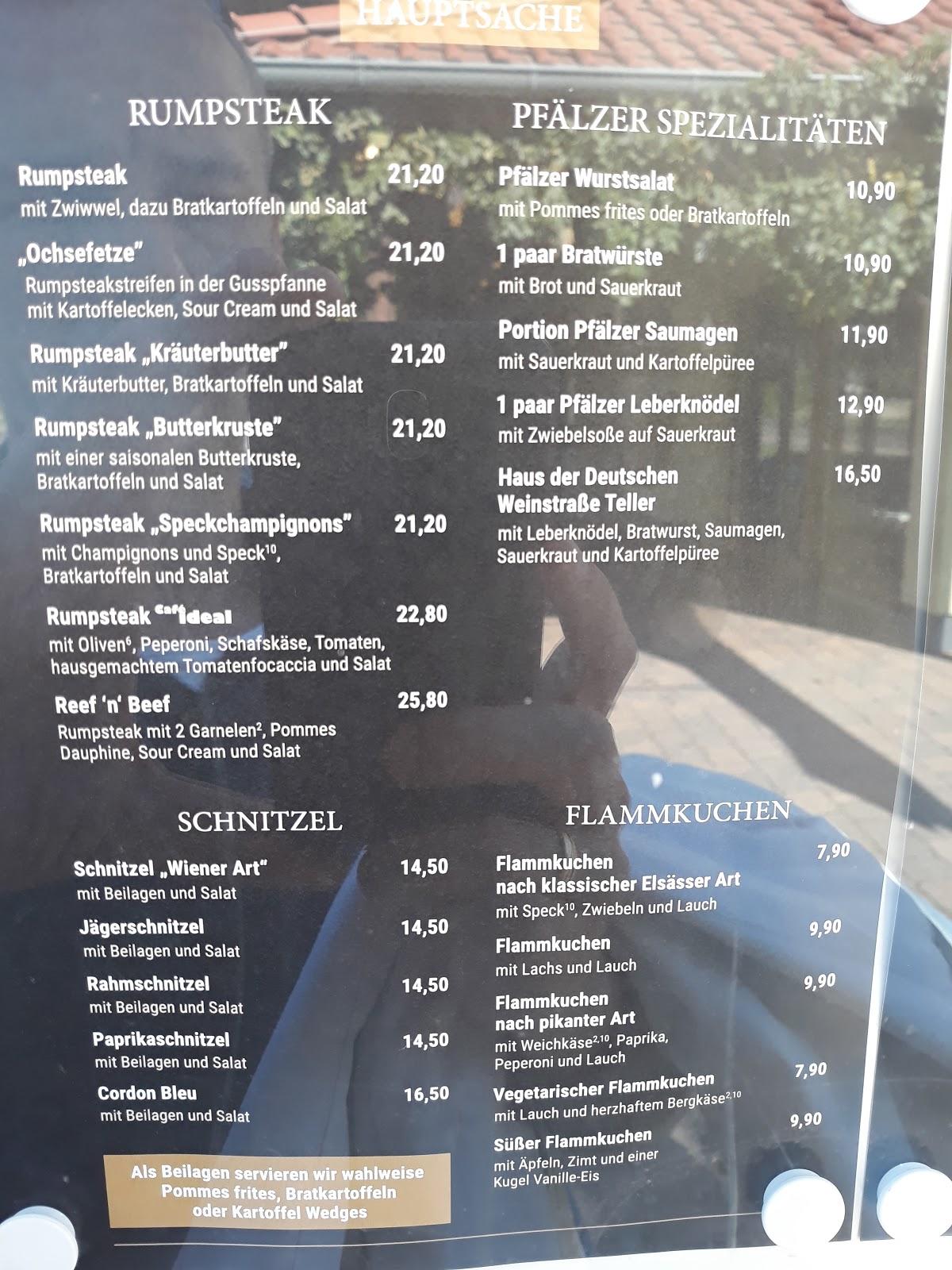 Speisekarte von Café Ideal restaurant, Bockenheim an der Weinstraße