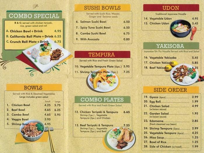 Menu at Rolling Rice restaurant, Rosemead