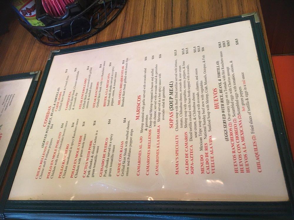 Menu at Santi's Restaurante Mexicano, Charleston, Meeting Street Rd