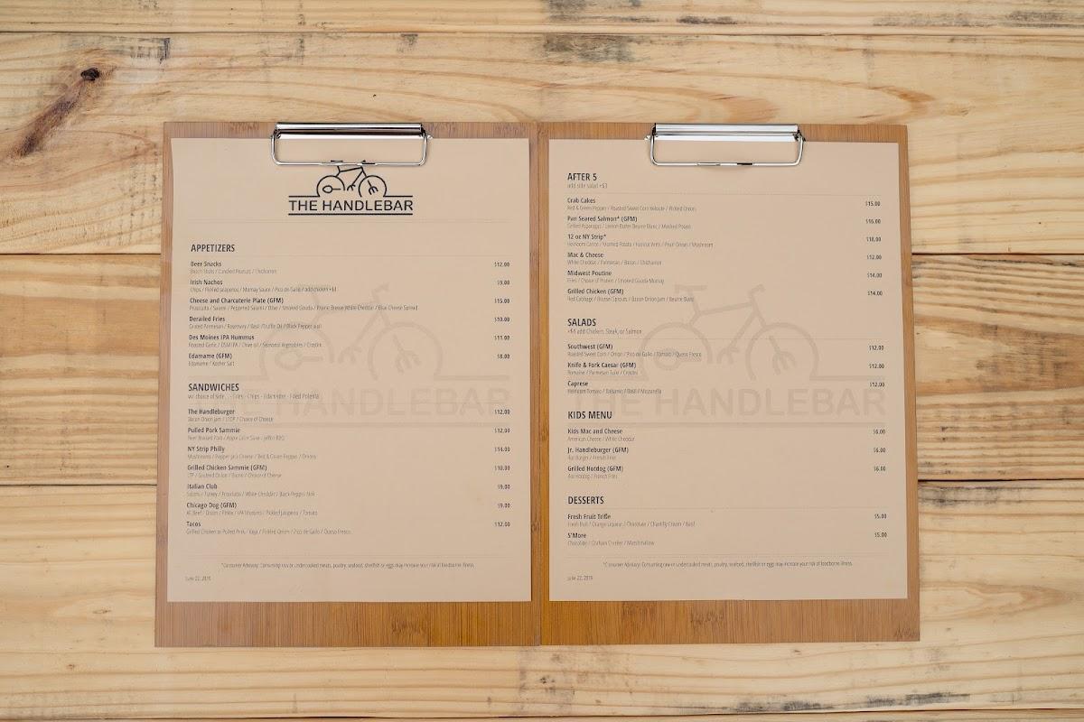 the handlebar menu