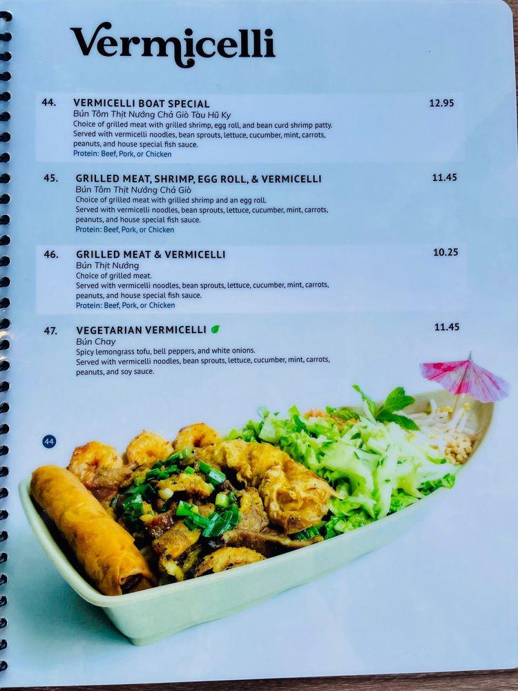 Menu at Bone & Broth Vietnamese Pho Cuisine restaurant, Ontario