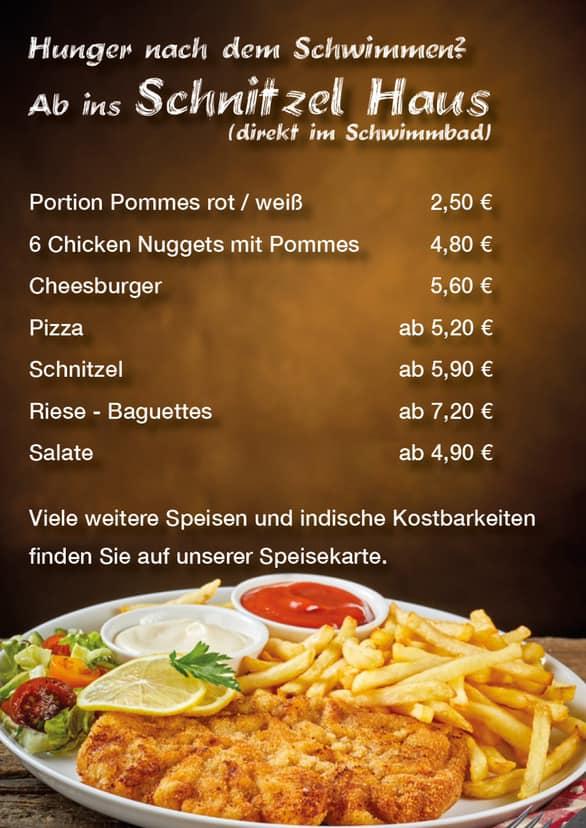 Menu at Schnitzelhaus (Immenhausen) restaurant, Immenhausen