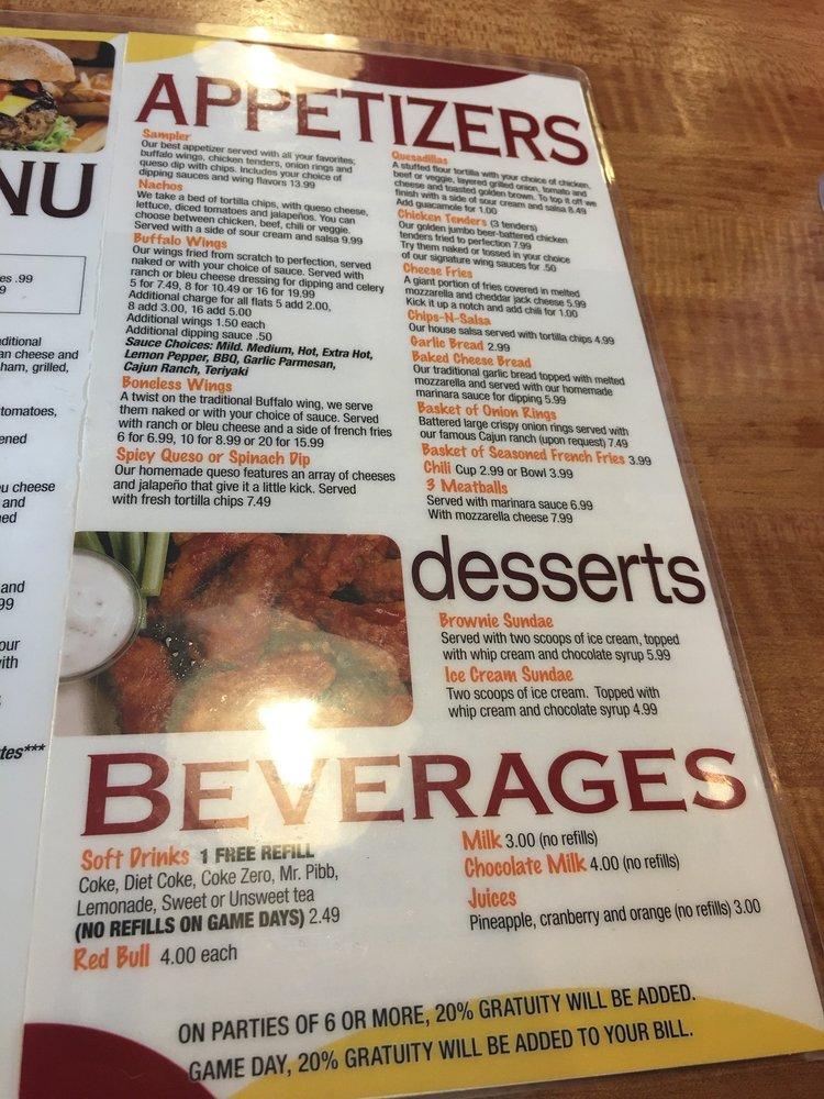 Menu at Chicago Pizza & Sports Grille pub & bar, Smyrna