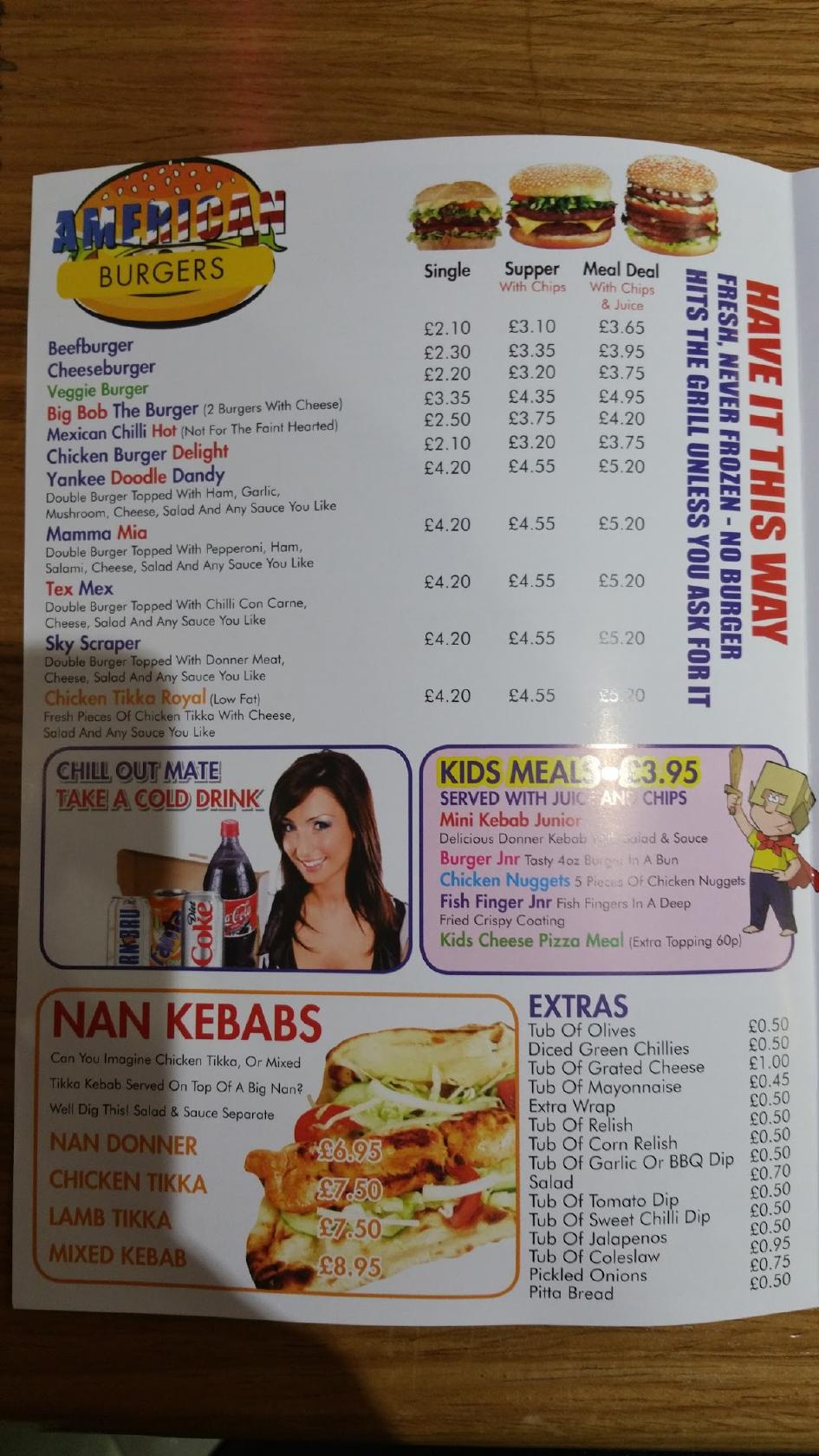 Menu At Caf India Fast Food Renfrew