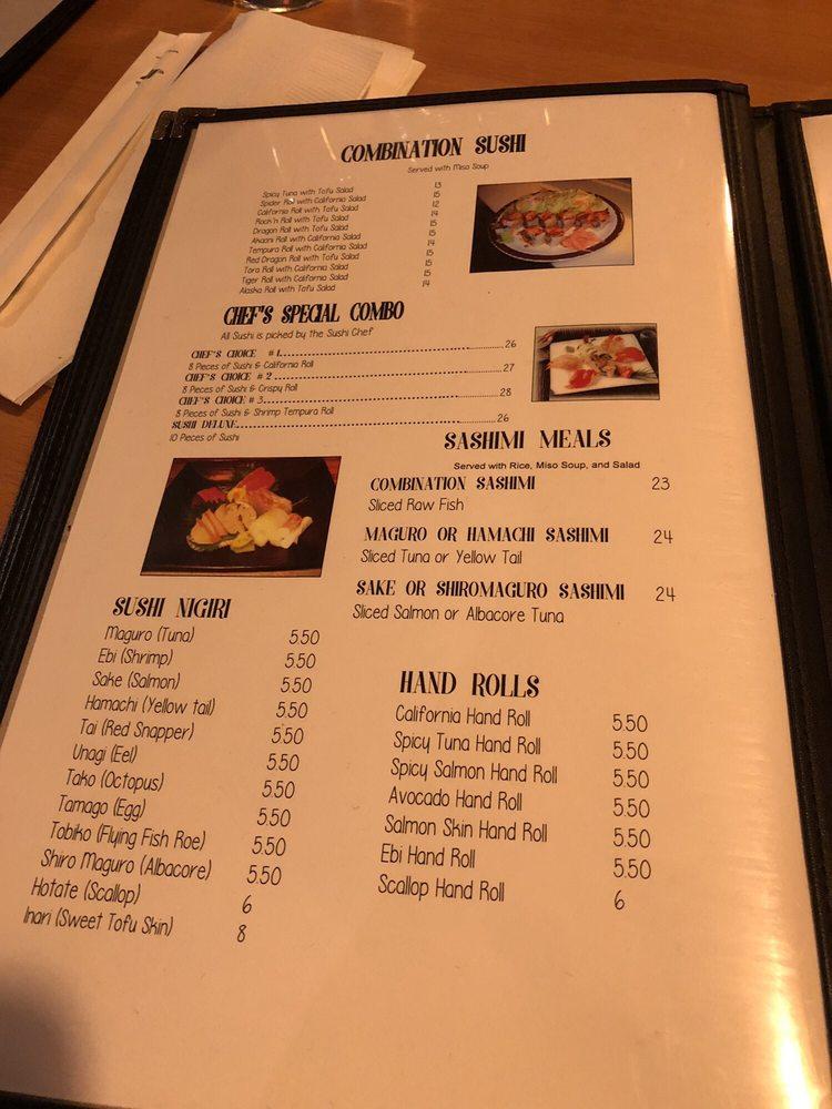 Menu at Sushi Hub restaurant, Stockton